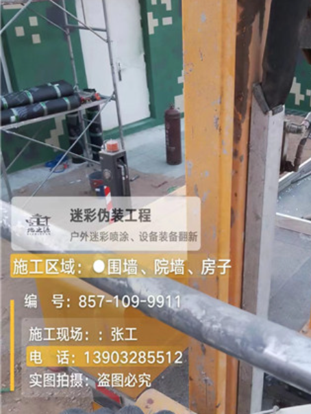 镇江外墙迷彩漆 伪装迷彩漆_军训学校